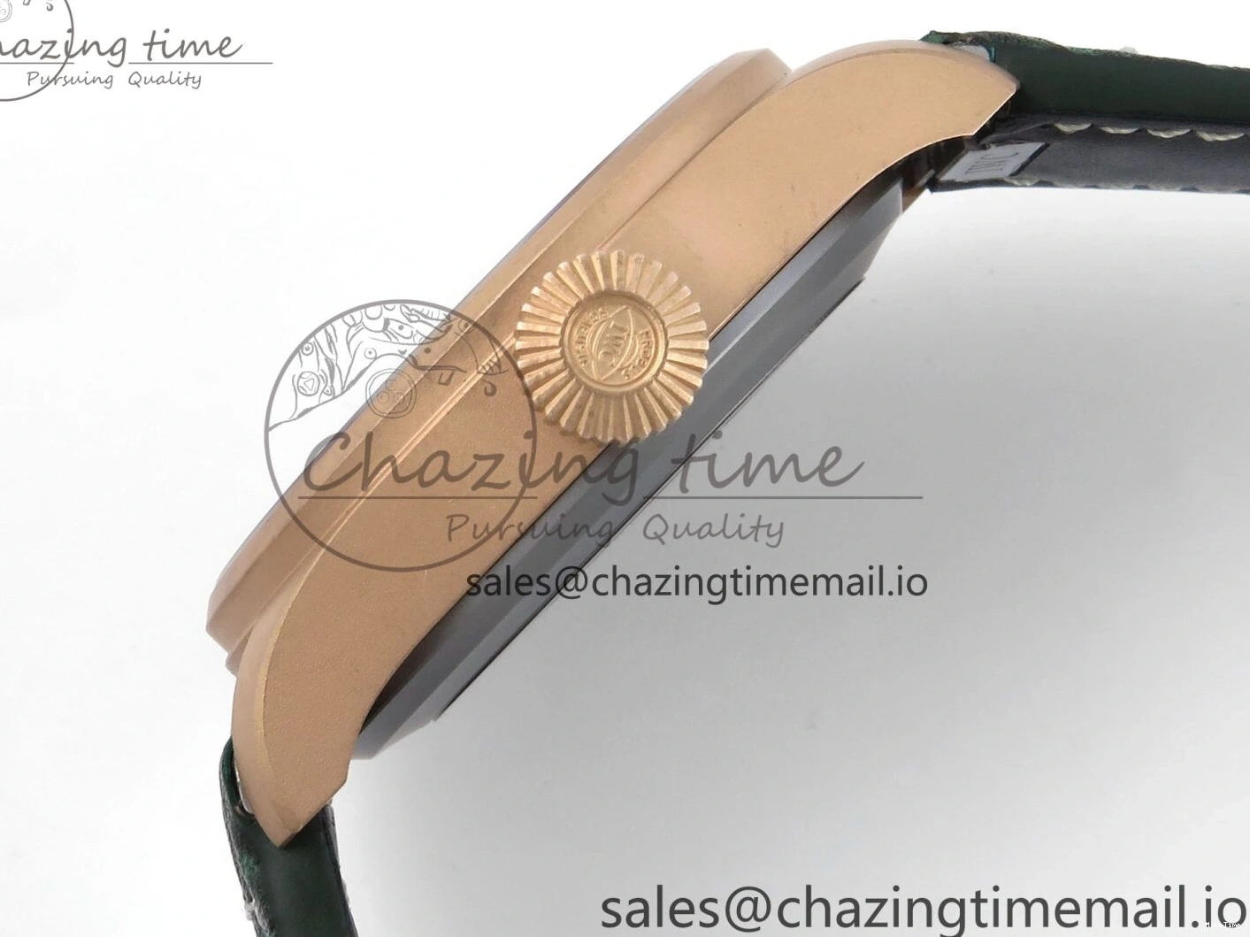 MIROTIME 0505 Durable Big Pilot IW329702 M+F 1:1 Best Edition Green Dial on Green Leather Strap MY 7006